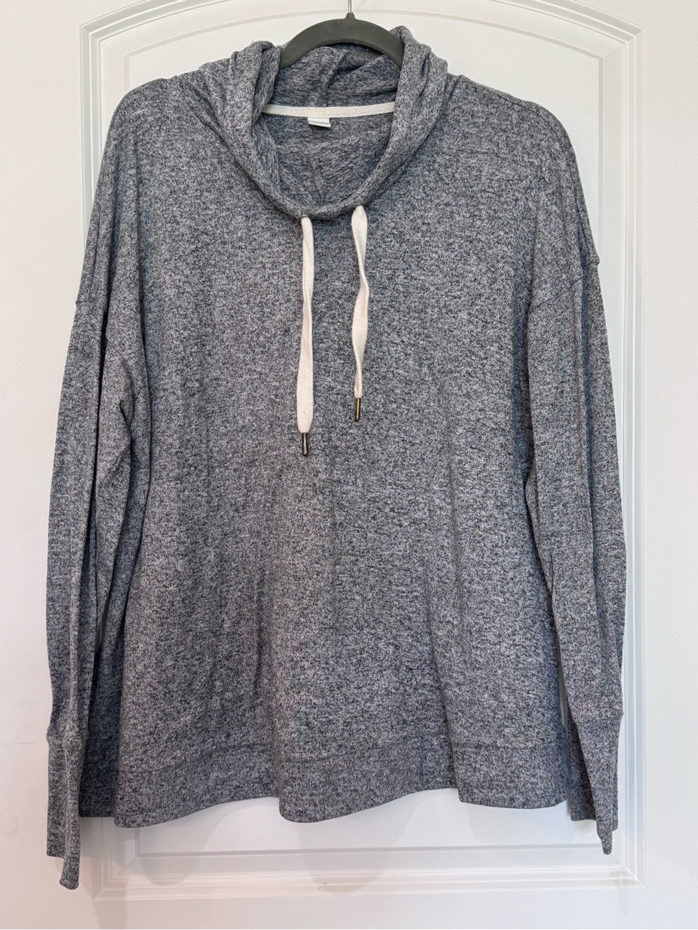 Old Navy Heather Gray Cowl Neck Drawstring Pullover